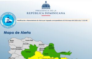COE eleva a 10 las provincias en alerta amarilla por lluvias