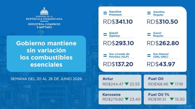 Gobierno mantiene sin cambios los precios de los combustibles esenciales
