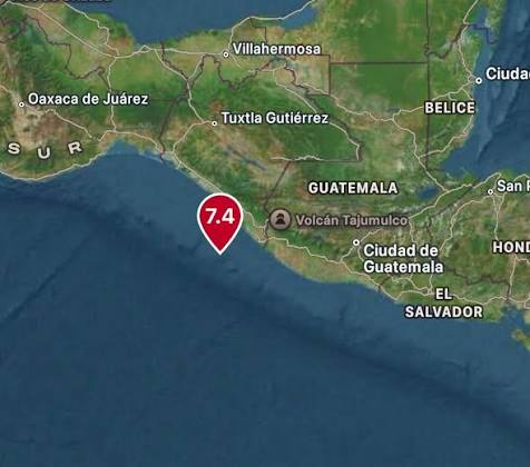 Fuerte terremoto de magnitud 7.4 sacude el sur de México