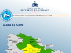 COE eleva a siete las demarcaciones en alerta amarilla y mantiene ocho en alerta verde por lluvias