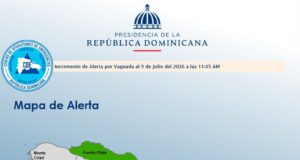 COE eleva a siete las demarcaciones en alerta amarilla y mantiene ocho en alerta verde por lluvias