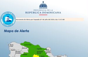 COE eleva a siete las demarcaciones en alerta amarilla y mantiene ocho en alerta verde por lluvias