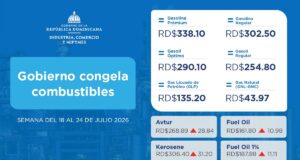 Gobierno congela los combustibles