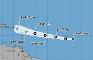 Tormenta tropical Dolly avanza hacia el Caribe
