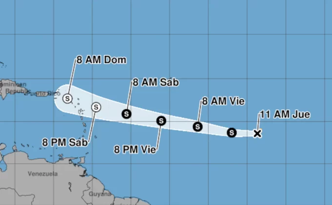 Tormenta tropical Dolly avanza hacia el Caribe
