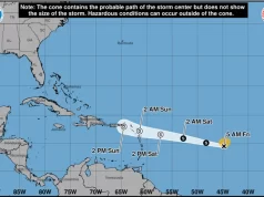 Dolly perdería fuerza, pero dejaría lluvias en RD y Puerto Rico
