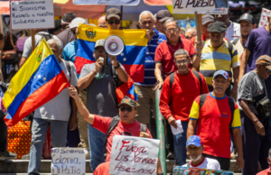 Chavistas protestan en Caracas y reclaman salida de EE.UU. de Venezuela