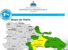 COE mantiene cuatro provincias en alerta amarilla y otras 10 en verde por las lluvias