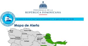 COE mantiene cuatro provincias en alerta amarilla y otras 10 en verde por las lluvias