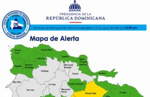 COE eleva a cinco las provincias en alerta amarilla y aumenta a 16 las que están en verde